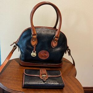 Dooney & Bourke all weather leather inside & out satchel  shoulder bag & Wallet